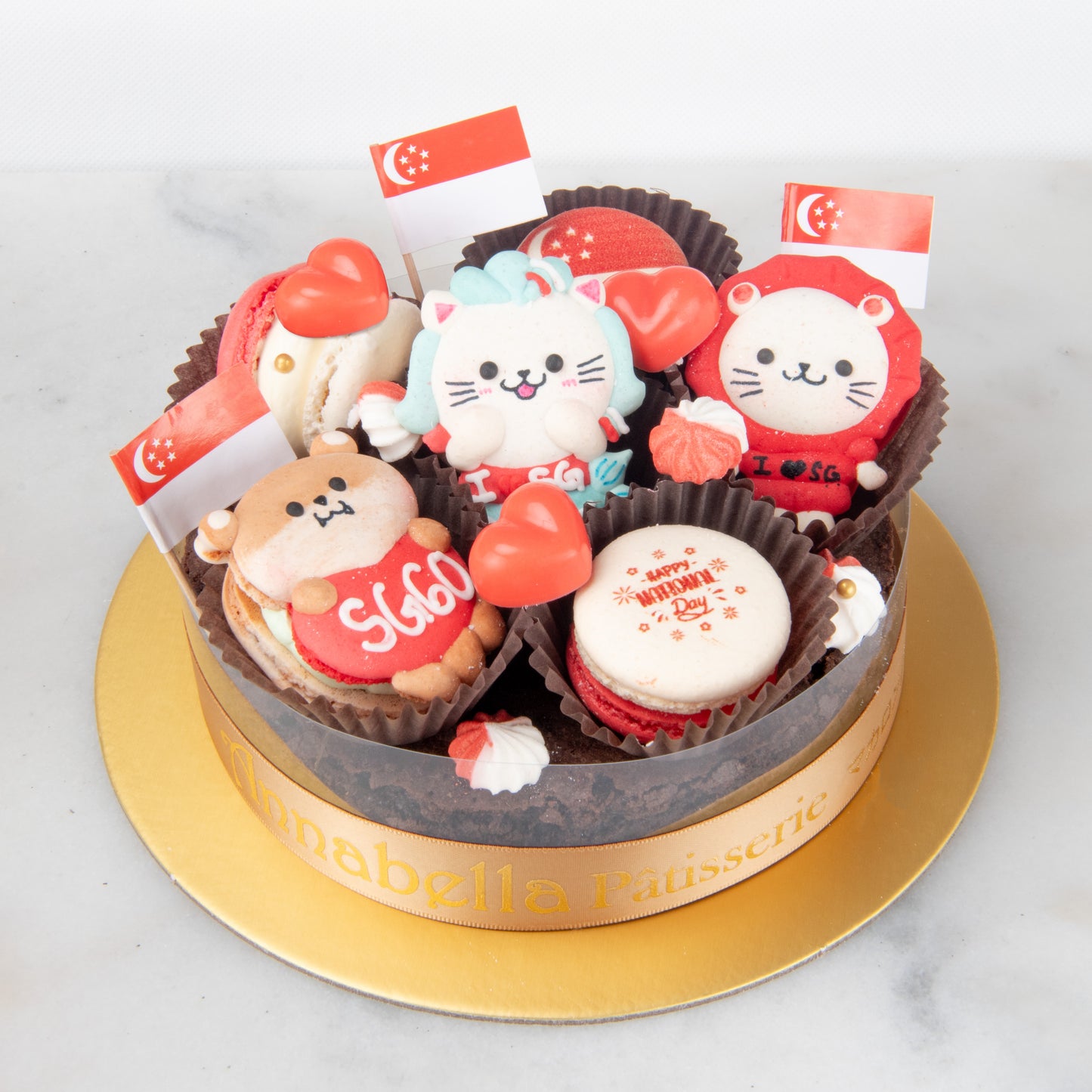 Happy National Day | Otterly Delicious Macaron Brownie Surprise | $55.80 Nett