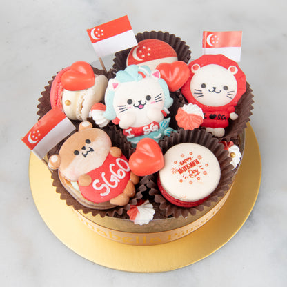 Happy National Day | Otterly Delicious Macaron Brownie Surprise | $55.80 Nett