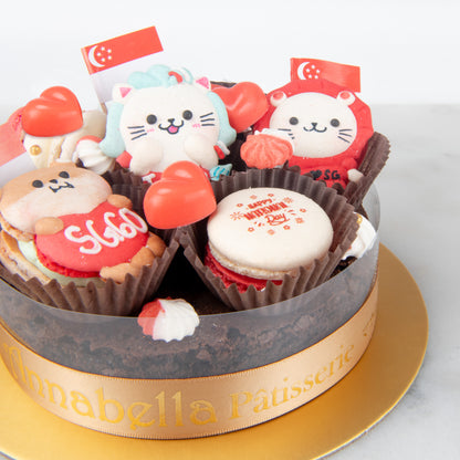 Happy National Day | Otterly Delicious Macaron Brownie Surprise | $55.80 Nett