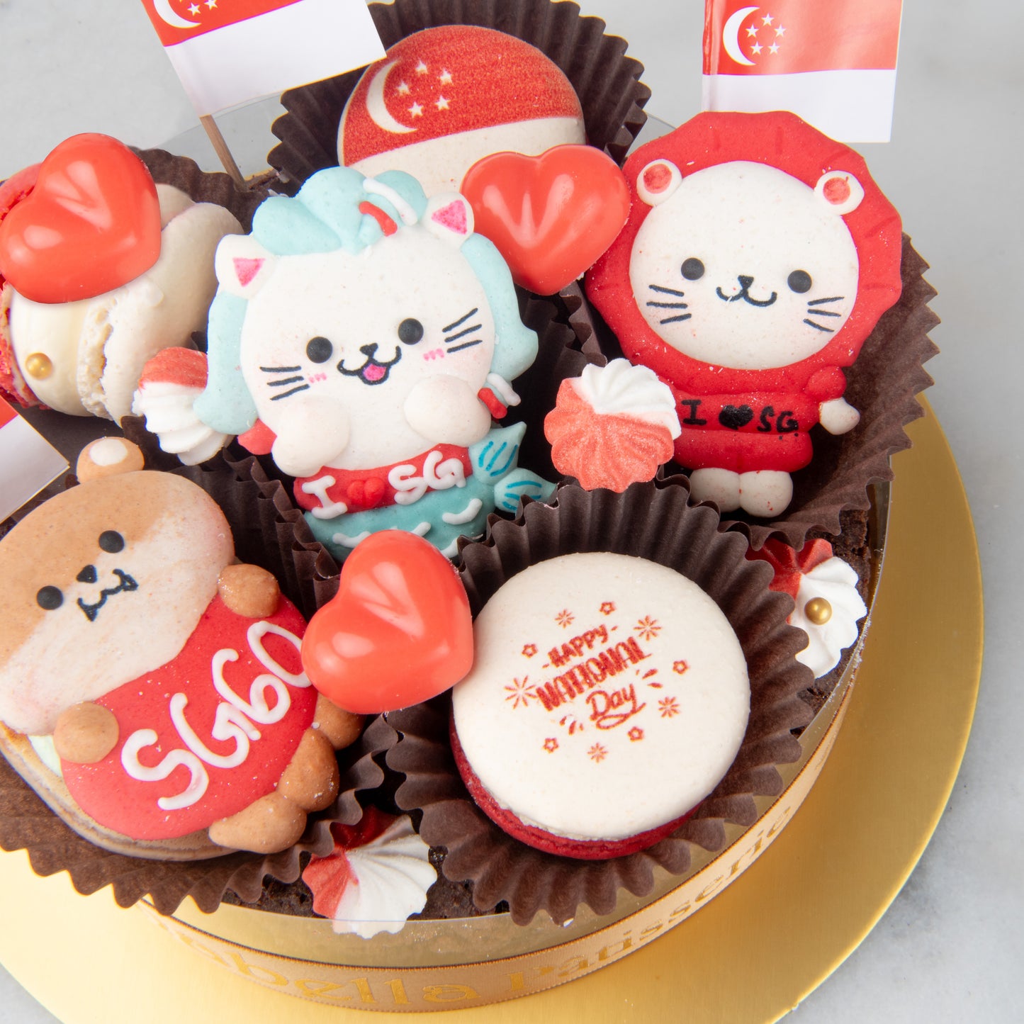 Happy National Day | Otterly Delicious Macaron Brownie Surprise | $55.80 Nett