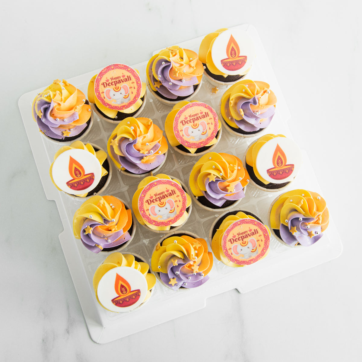 Happy Deepavali | 16pcs Mini Cupcake In Gift Box | $48.80 Nett