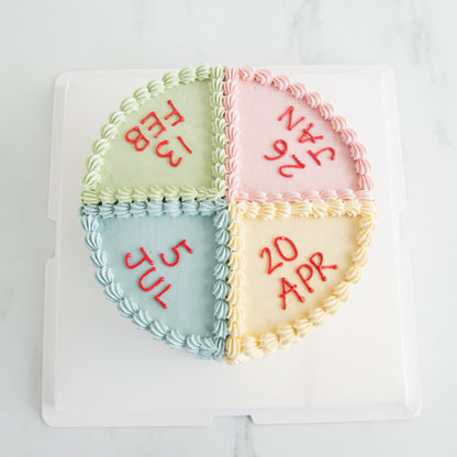 Customized Cake - Customisable Pastel Calendar Birthday Cake