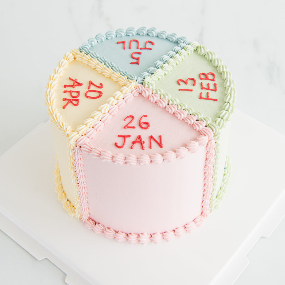 Customized Cake - Customisable Pastel Calendar Birthday Cake