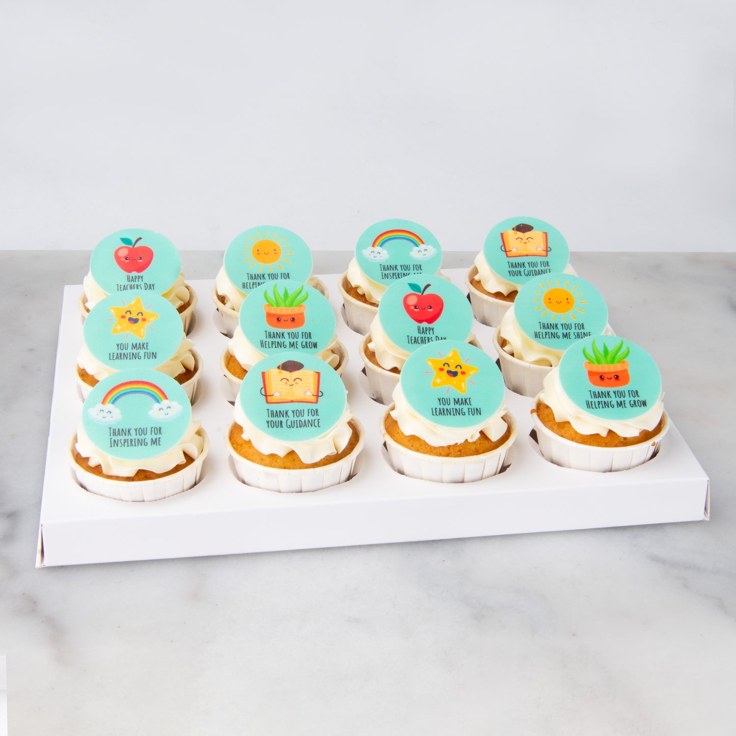 Happy Teacher's Day | Smart & Sweet 12pcs cupcakes |  $65.80  nett only
