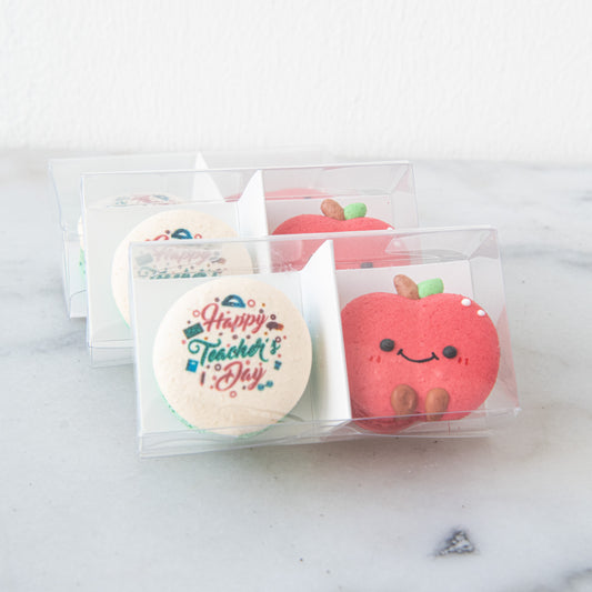Happy Teacher's Day | 2in1 Smiley Apple Macaron | $8.80 Nett