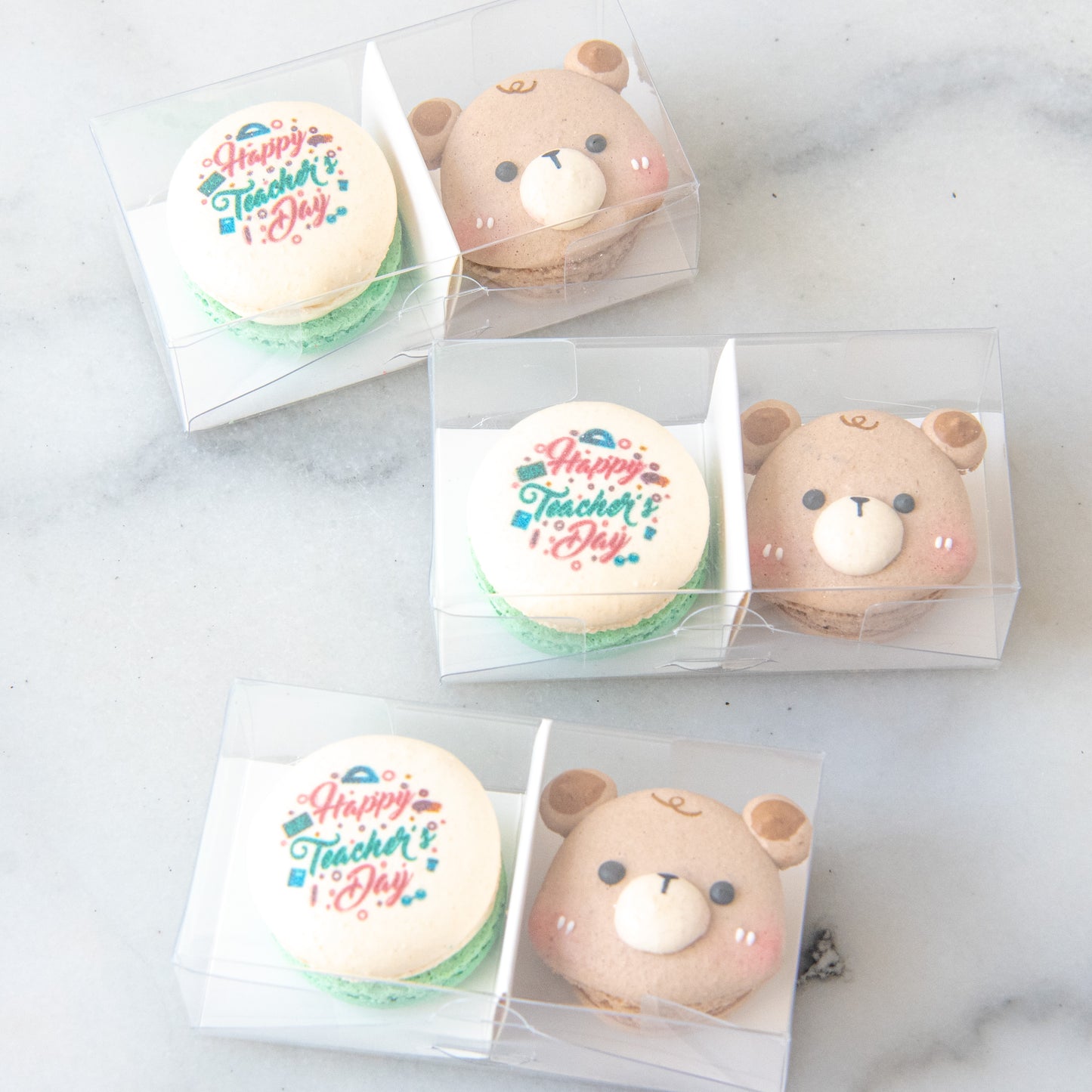 Happy Teacher's Day | 2in1 Male Bear Macaron | $8.80 Nett Only