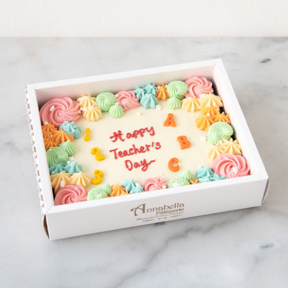 Happy Teacher's Day | Pastel Gratitude Floral Brownie | $51.80 nett only