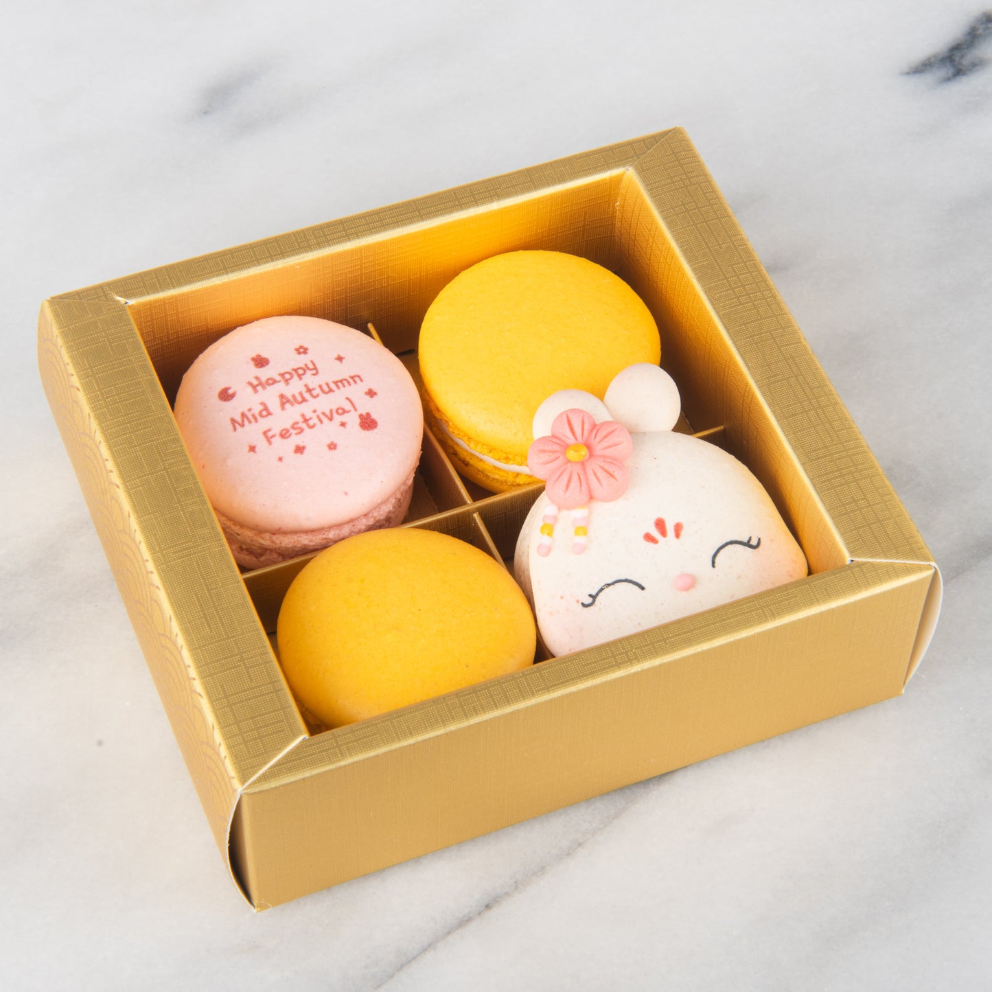 Happy Mid Autumn | 4in1 Celestial Bunny Macaron | $12.80 Nett