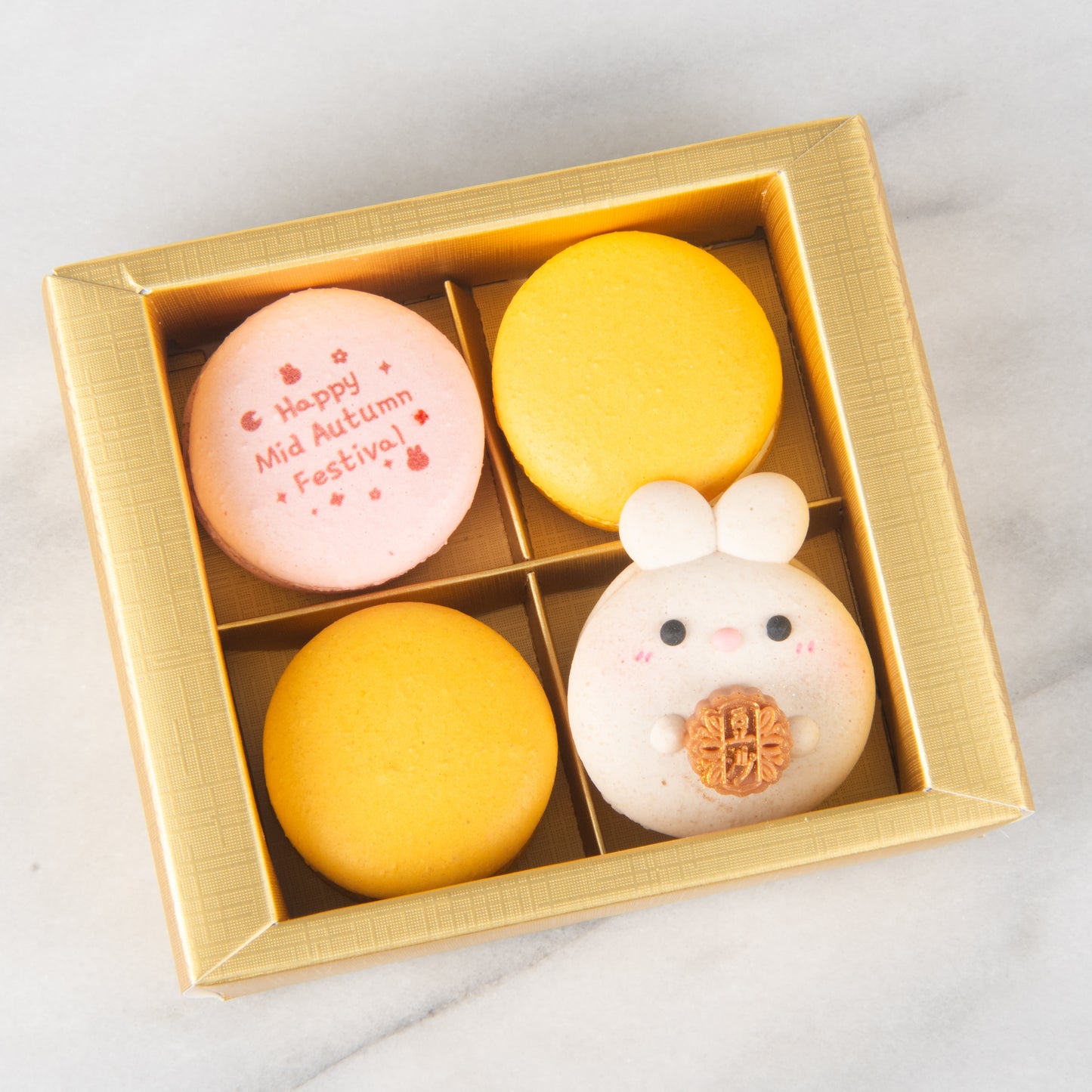 Happy Mid Autumn | 4in1 Mooncake Bunny Macaron | $12.80 Nett