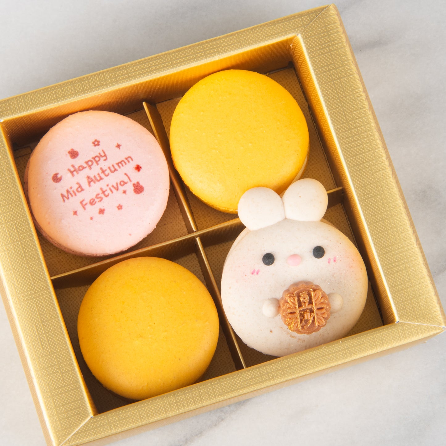 Happy Mid Autumn | 4in1 Mooncake Bunny Macaron | $12.80 Nett