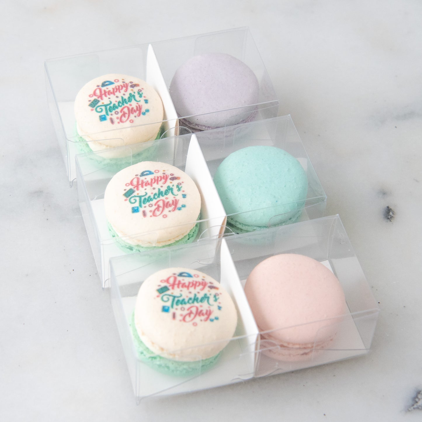 Happy Teacher's Day | 2in1 Assorted Teachers day Macaron | $7.80 Nett