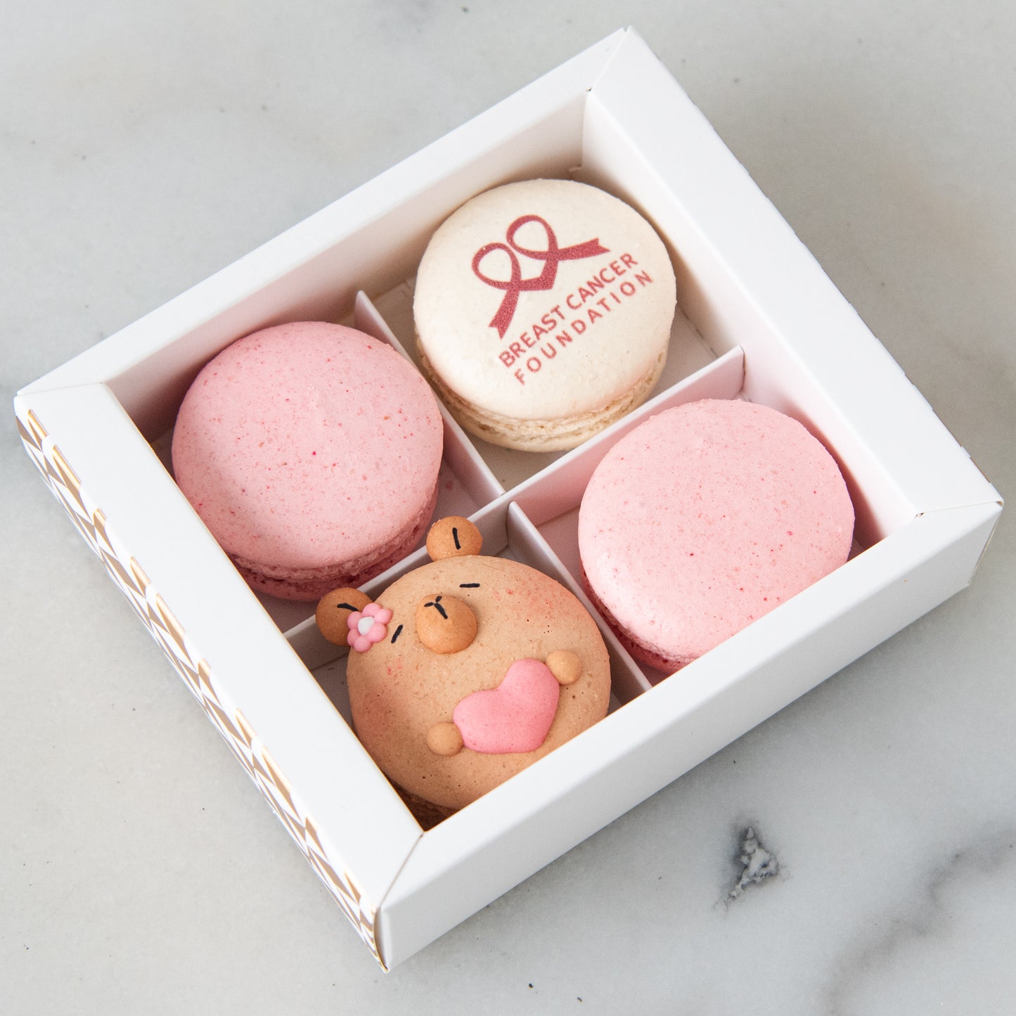 Breast Cancer Foundation 4in1 Capybara Macaron Set | 30% of the proceeds from each box goes to the Breast Cancer Foundation | $13.80 Nett