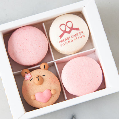 Breast Cancer Foundation 4in1 Capybara Macaron Set | 30% of the proceeds from each box goes to the Breast Cancer Foundation | $13.80 Nett