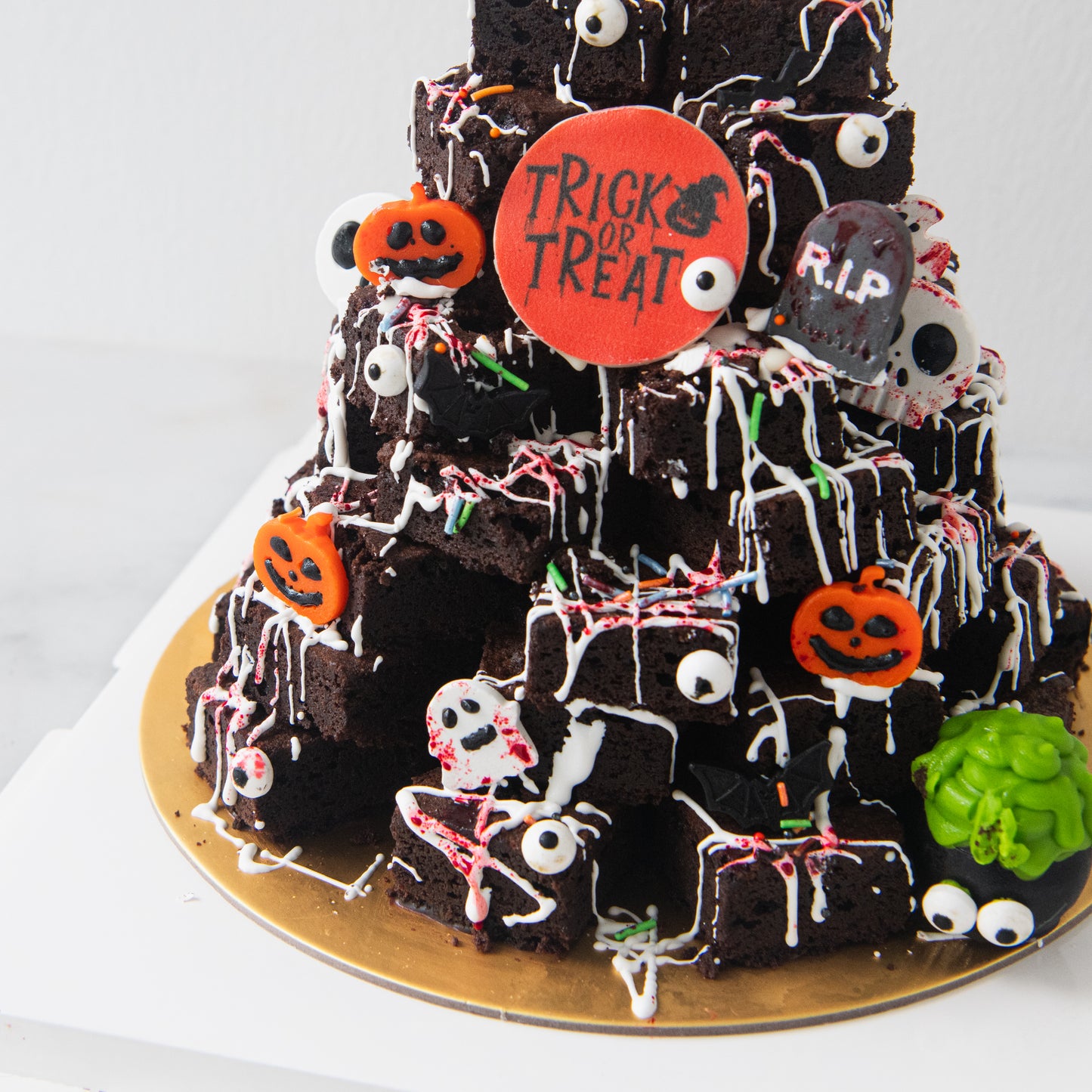 Happy Halloween | The Evil Pumpkin Brownie Tower | $128 Nett