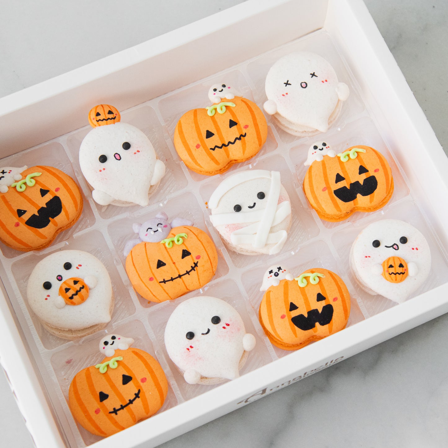 Happy Halloween | 12in1 Pumpkins & Ghosts Macaron Set | $51.80 Nett