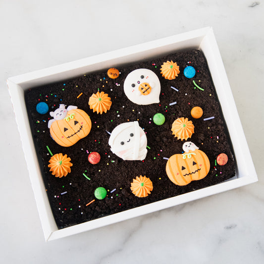 Happy Halloween |  Horrifyingly Cute Macaron Brownie | $45.80 Nett