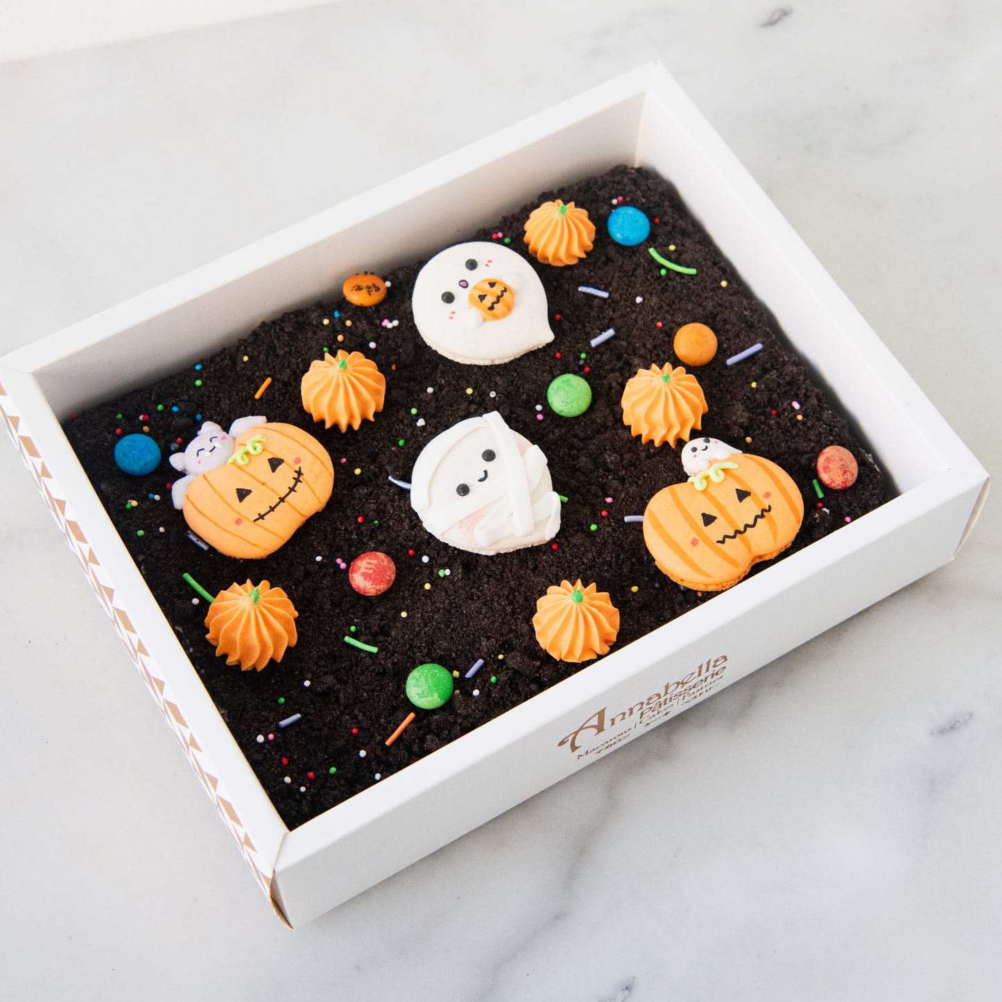 Happy Halloween |  Horrifyingly Cute Macaron Brownie | $45.80 Nett