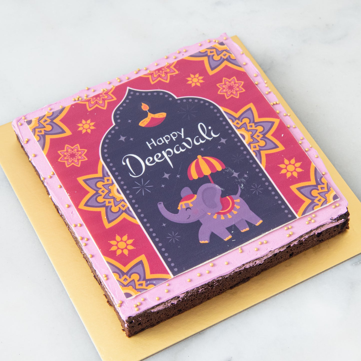 Eggless* | Happy Deepavali | Happy Diwali Eggless Big Brownie | $55.80 Nett