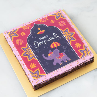 Eggless* | Happy Deepavali | Happy Diwali Eggless Big Brownie | $55.80 Nett