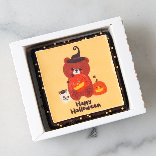Happy Halloween | Pawlloween Bear Petite Brownie 8x8 | $9.80 Nett