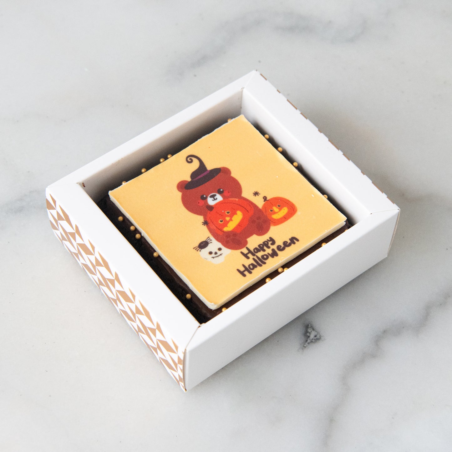 Happy Halloween | Pawlloween Bear Petite Brownie 8x8 | $9.80 Nett