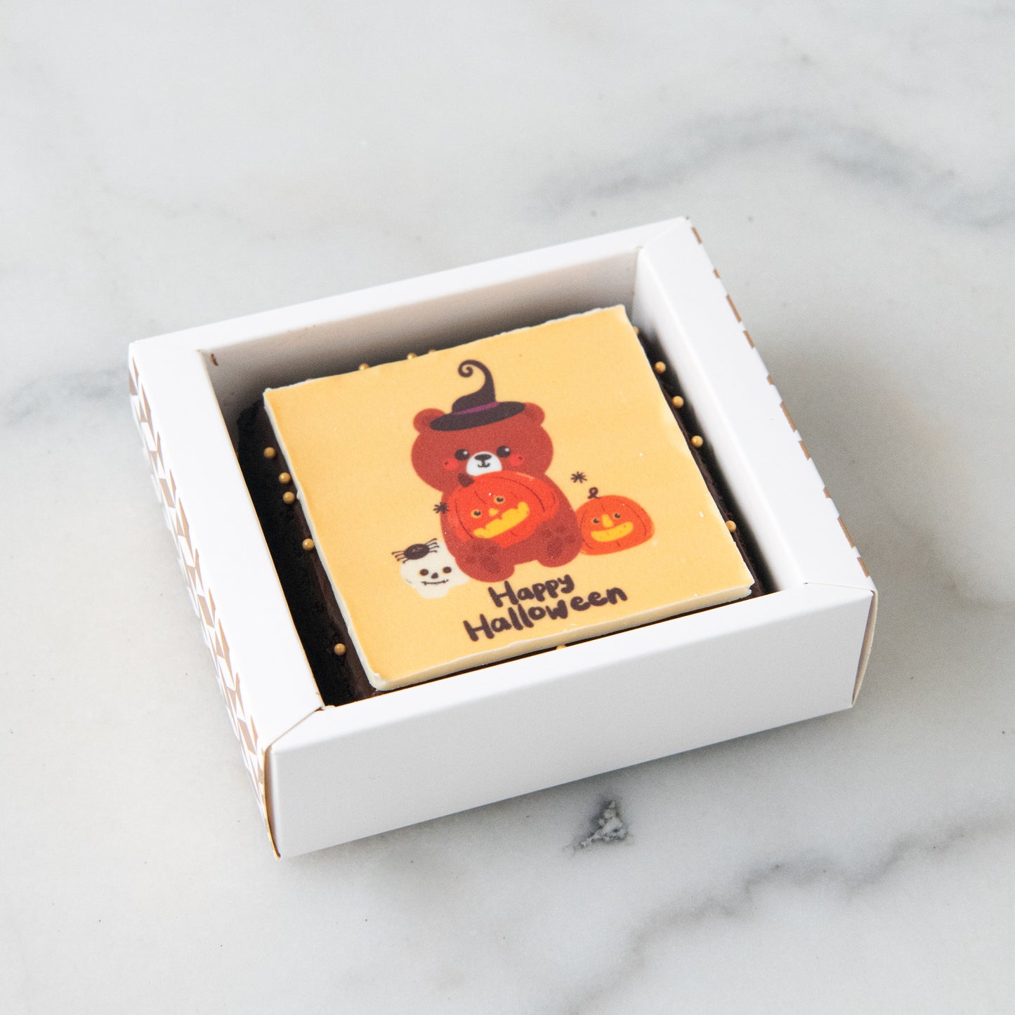Happy Halloween | Pawlloween Bear Petite Brownie 8x8 | $9.80 Nett