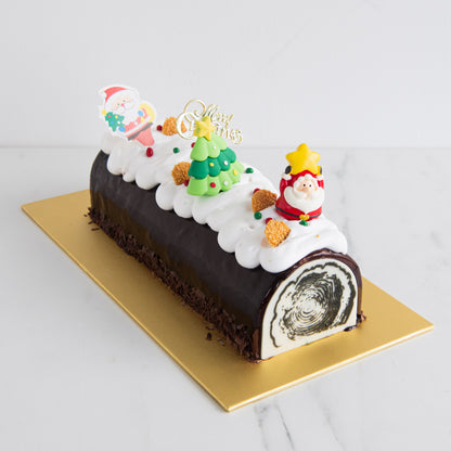 Ho ho ho! Merry Christmas | Christmas Spirit Black forest log cake 1kg | $68.80 Nett