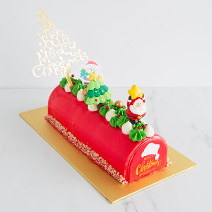 Ho ho ho! Merry Christmas | A December to Remember Raspberry Log Cake 1kg | $68.80 Nett