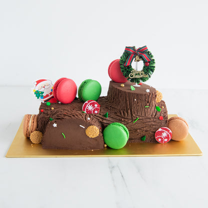 Ho ho ho! Merry Christmas | Santa's Woody Delight Log Cake 1kg | $68.80 Nett