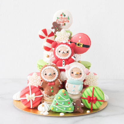 Ho ho ho! Merry Christmas | White Christmas with Friends Macaron Tower | $168 Nett