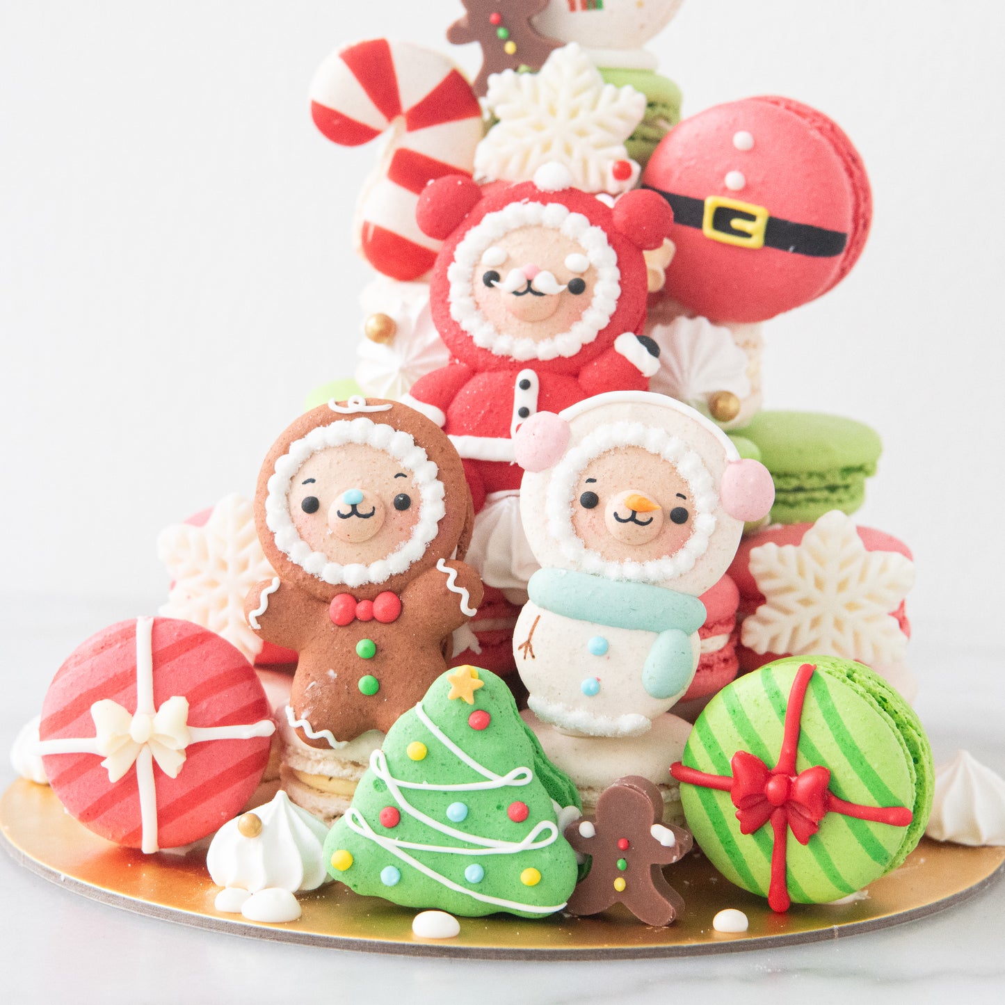 Ho ho ho! Merry Christmas | White Christmas with Friends Macaron Tower | $168 Nett