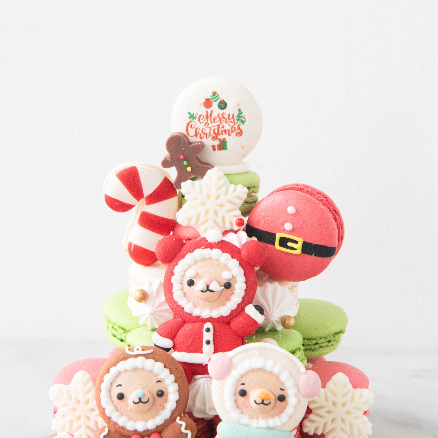 Ho ho ho! Merry Christmas | White Christmas with Friends Macaron Tower | $168 Nett