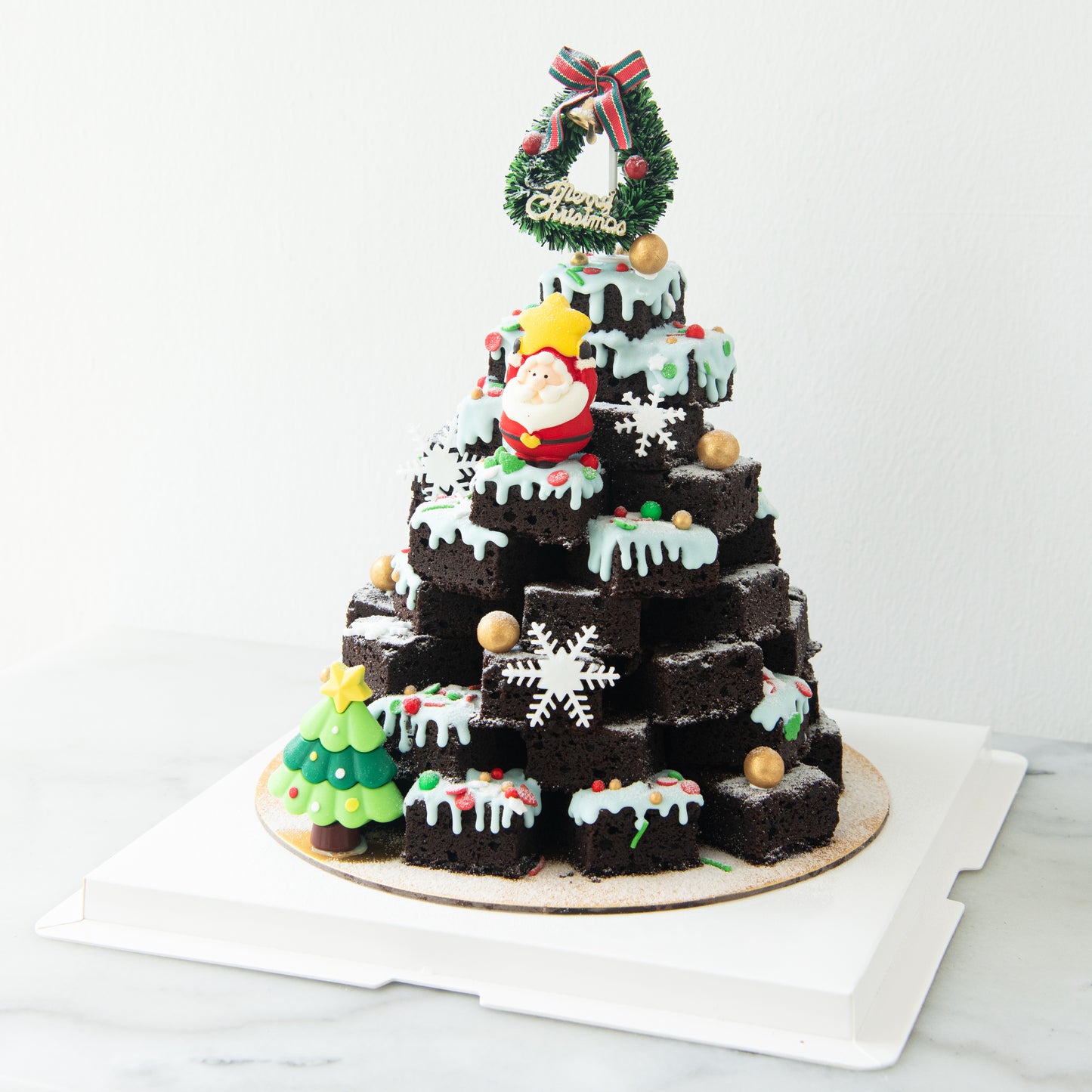 Ho Ho Ho! Merry Christmas | Snowy Brownie Tower | $128 Nett