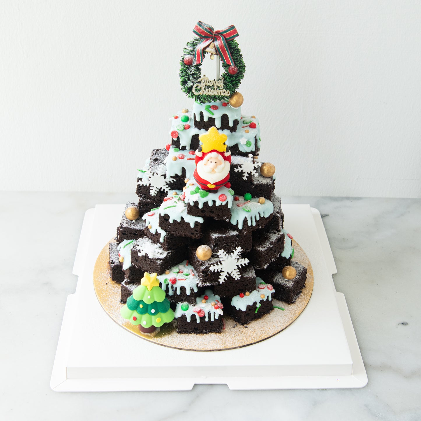 Ho Ho Ho! Merry Christmas | Snowy Brownie Tower | $128 Nett
