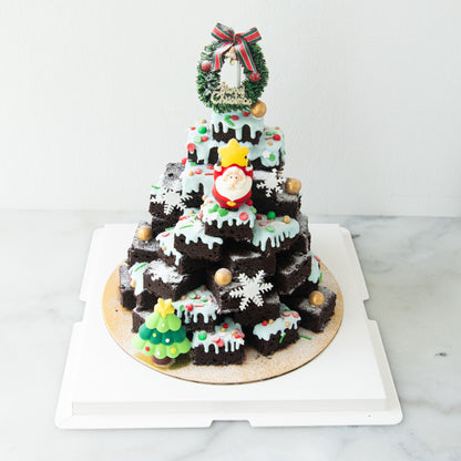 Ho Ho Ho! Merry Christmas | Snowy Brownie Tower | $128 Nett