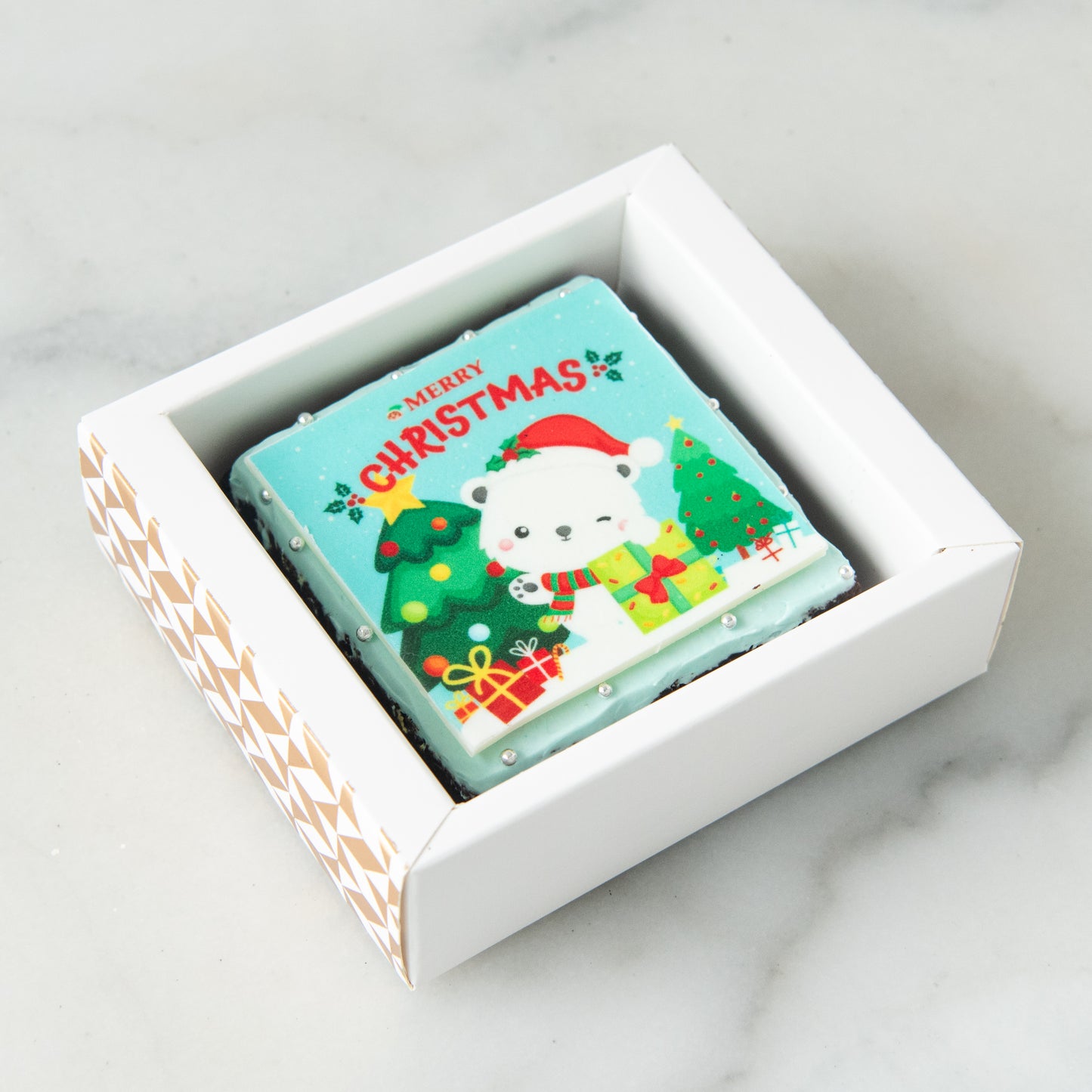 Ho Ho Ho! Merry Christmas | Christmas Petite Brownie 8x8 | $9.80 Nett