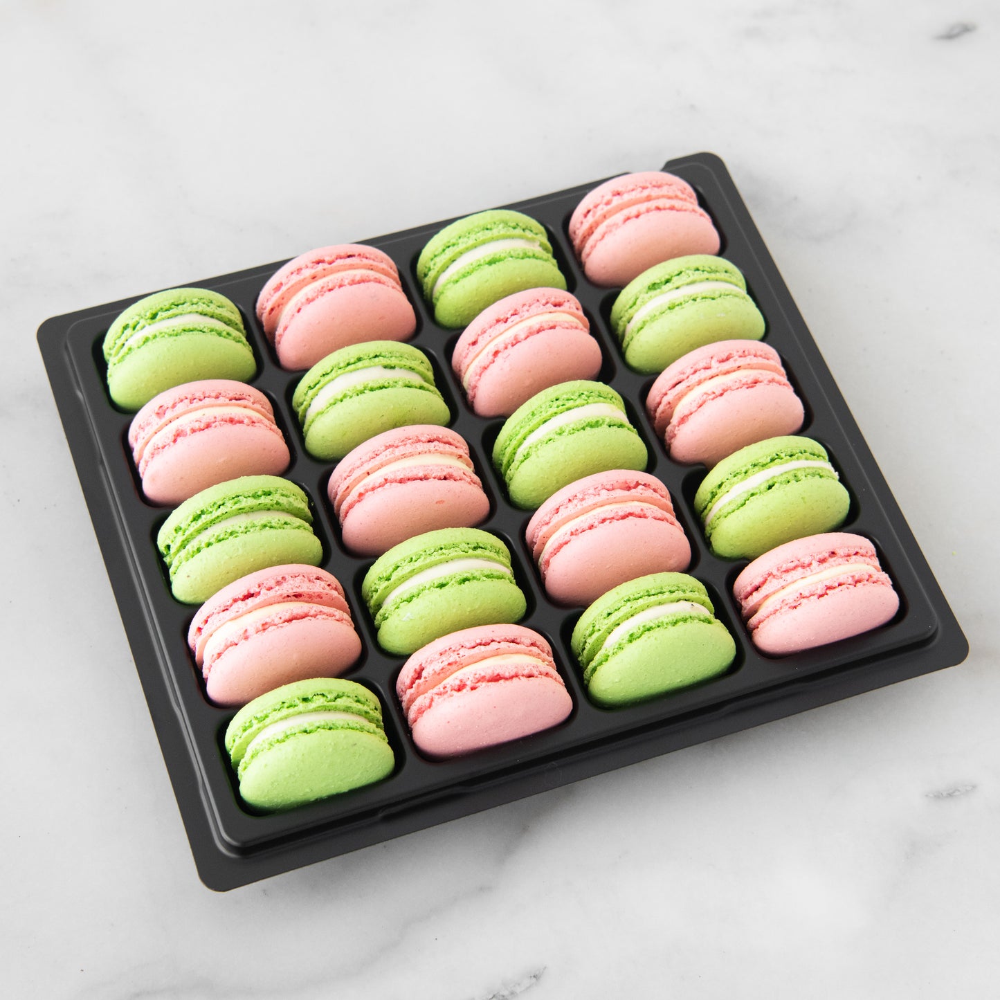 *New*Pink and Green 20 pcs Party Tray Macarons | $53.80 Nett