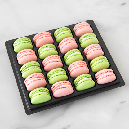 *New*Pink and Green 20 pcs Party Tray Macarons | $53.80 Nett