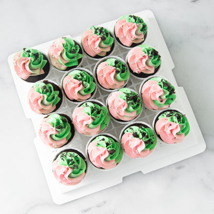 *New*Pink & Green Swirl Mini Cupcakes 16 pcs Set | $51.80 Nett