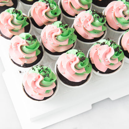 *New*Pink & Green Swirl Mini Cupcakes 16 pcs Set | $51.80 Nett