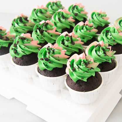 *New*Pink & Green Swirl Mini Cupcakes 16 pcs Set | $51.80 Nett