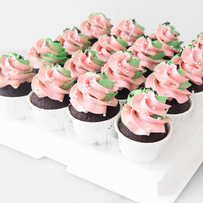 *New*Pink & Green Swirl Mini Cupcakes 16 pcs Set | $51.80 Nett