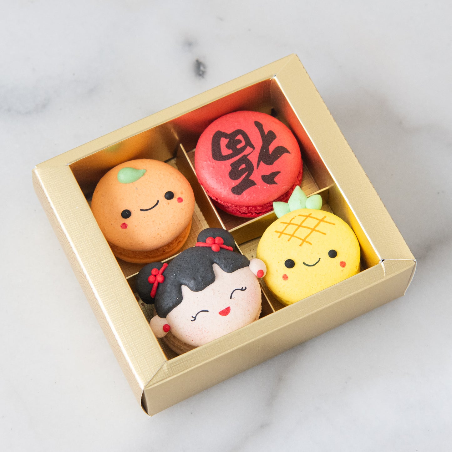 Happy New Year! | 4in1 Lucky Girl Macarons in Gift Box | $15.80 Nett