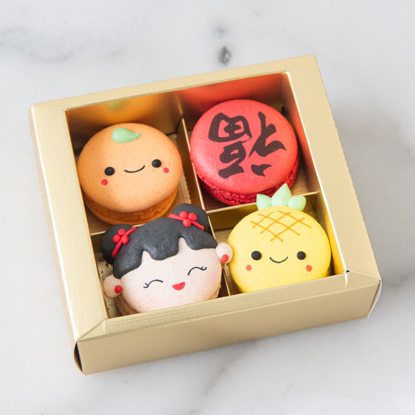 Happy New Year! | 4in1 Lucky Girl Macarons in Gift Box | $15.80 Nett