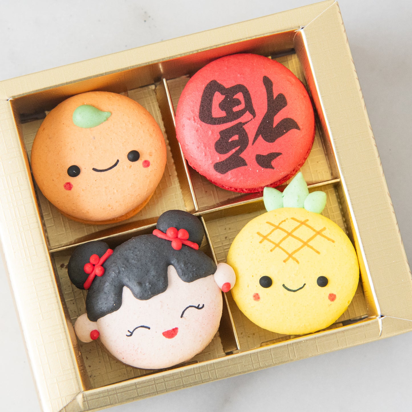 Happy New Year! | 4in1 Lucky Girl Macarons in Gift Box | $15.80 Nett