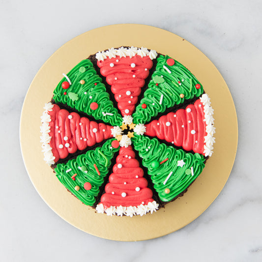 Ho Ho Ho! Merry Christmas | Christmas Tree Brownie In Gift Box | $55.80 Nett