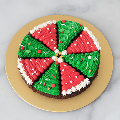 Ho Ho Ho! Merry Christmas | Christmas Tree Brownie In Gift Box | $55.80 Nett