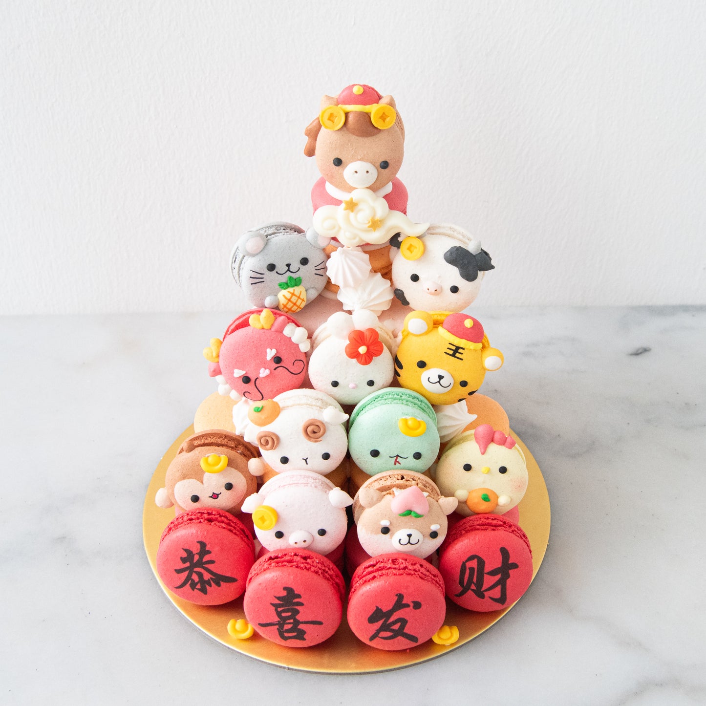 Happy New Year! | Zodiac Macaron Tower In Gift Box | $168 Nett