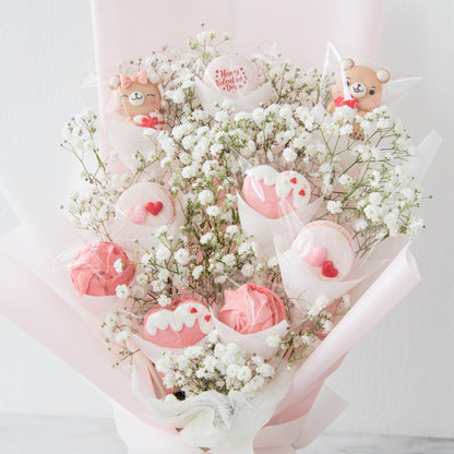 Happy Valentine's Day! | Beary Lovely Macaron Bouquet | $138 Nett