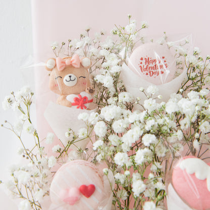 Happy Valentine's Day! | Beary Lovely Macaron Bouquet | $138 Nett
